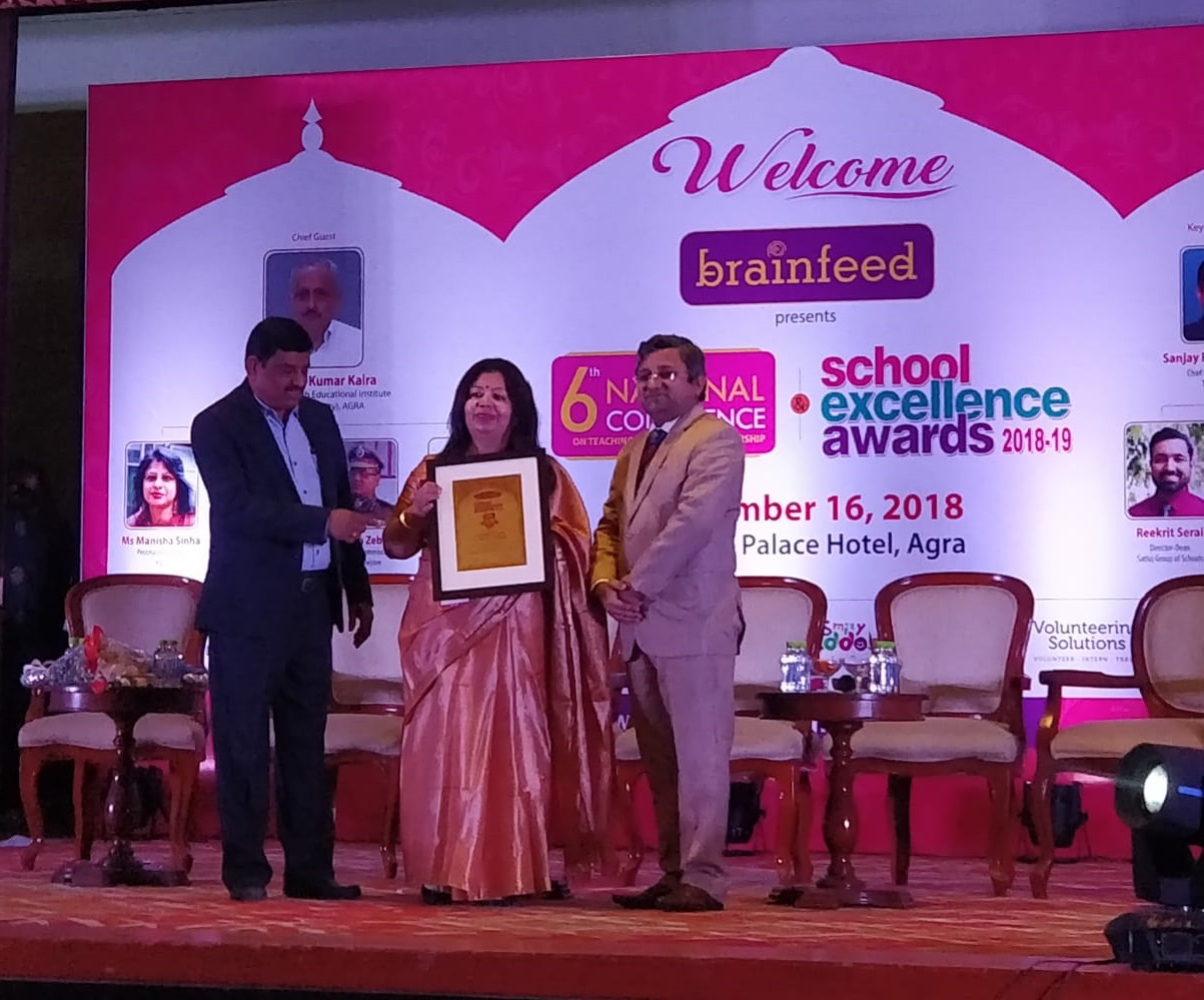 Sanskar School conferred the Brainfeed School Excellence Award 2018-19